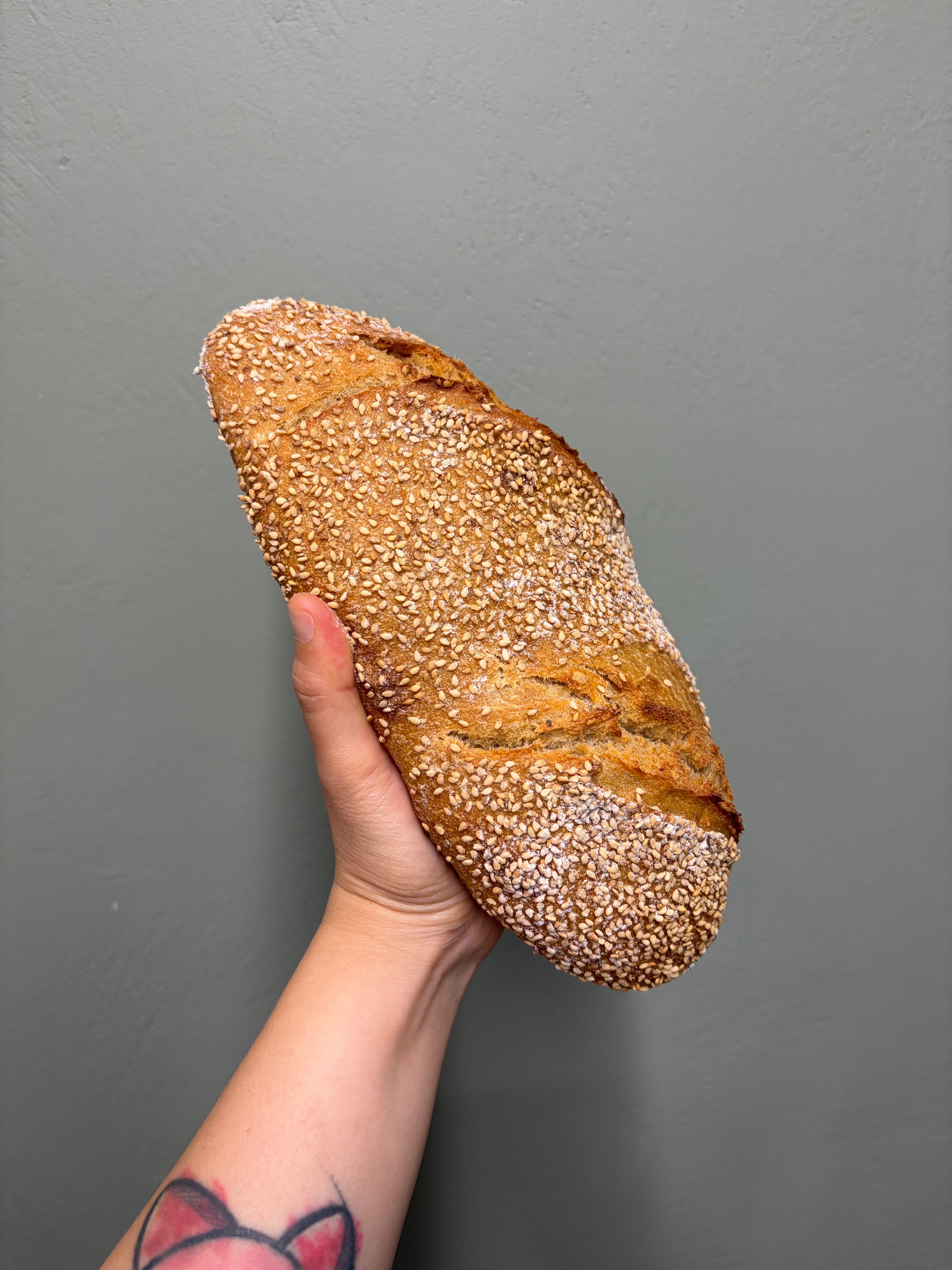 Pain au miso et sésame